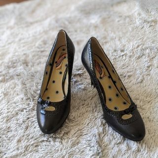 ポールスミス(Paul Smith)の【美品】Paul Smith　ポールスミス　パンプス　リボン　黒(ハイヒール/パンプス)