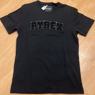パイレックス(Pyrex)のPyrex Tシャツ メンズ　L 黒　ロゴ　クリーニング済み(Tシャツ/カットソー(半袖/袖なし))