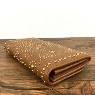 miumiu - 極美品 MIUMIU 長財布 スタッズ ミュウミュウ 115の通販 by