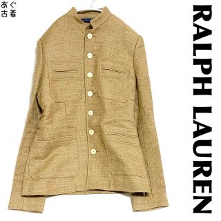 ラルフローレン(Ralph Lauren)のRalph Lauren★リネン混 ノーカラージャケット スプリングコート(ノーカラージャケット)