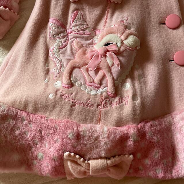 Angelic Pretty(アンジェリックプリティー)の子鹿のミルキーちゃんコート+マフラー レディースのジャケット/アウター(ロングコート)の商品写真