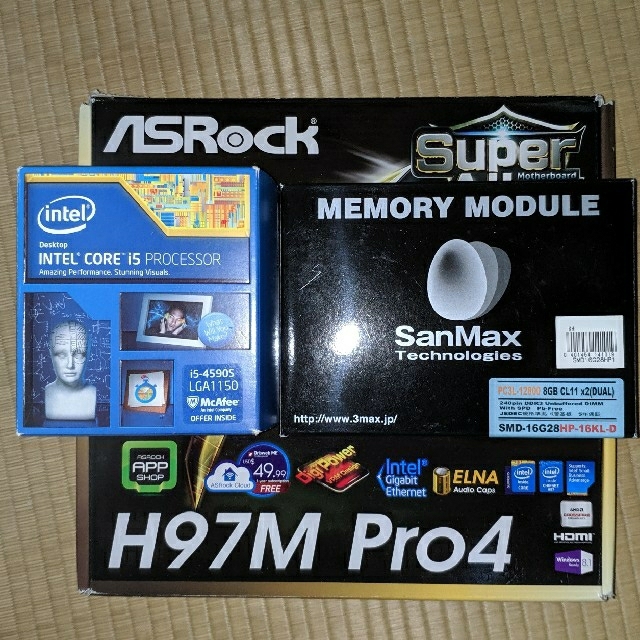 自作セット 4590s ddr3 16GB H97MPCパーツ