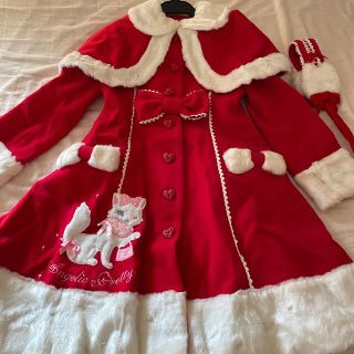 Angelic Pretty - おでかけショコラちゃんコート+イヤーマフ 赤 Angelic Pretty - おでかけショコラちゃんコート+イヤーマフ 赤