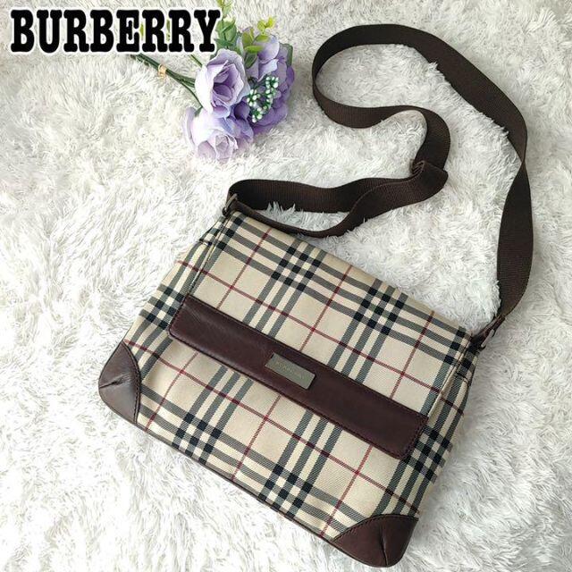 印象のデザイン 【美品】バーバリー ショルダーバッグ ダークブラウン