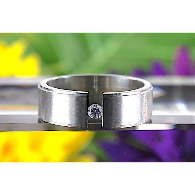 《サイズ 14号》 デザイン ステンレス シルバー リング #259-1363 メンズのアクセサリー(リング(指輪))の商品写真