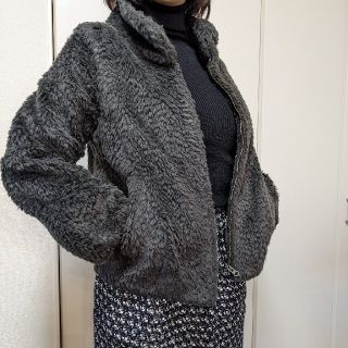 ジルスチュアート(JILLSTUART)のJILL STUART ボアジャケット　2way グレイ(その他)