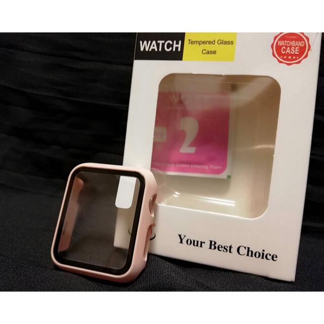 Apple Watch(アップルウォッチ)の☆大人気☆アップルウォッチ　ハードカバー　９h保護　ピンク　38mm スマホ/家電/カメラのスマホアクセサリー(モバイルケース/カバー)の商品写真