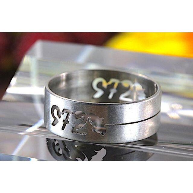 《サイズ 20号》 デザイン ステンレス シルバー リング#229-1333 メンズのアクセサリー(リング(指輪))の商品写真
