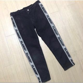 エクストララージ(XLARGE)のエクストララージ　キッズ　パンツ　黒いデニム風　ロゴライン　120(パンツ/スパッツ)