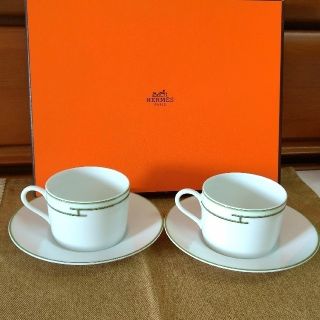 エルメス(Hermes)のエルメス  カップ&ソーサー  リズム  ペア(グラス/カップ)