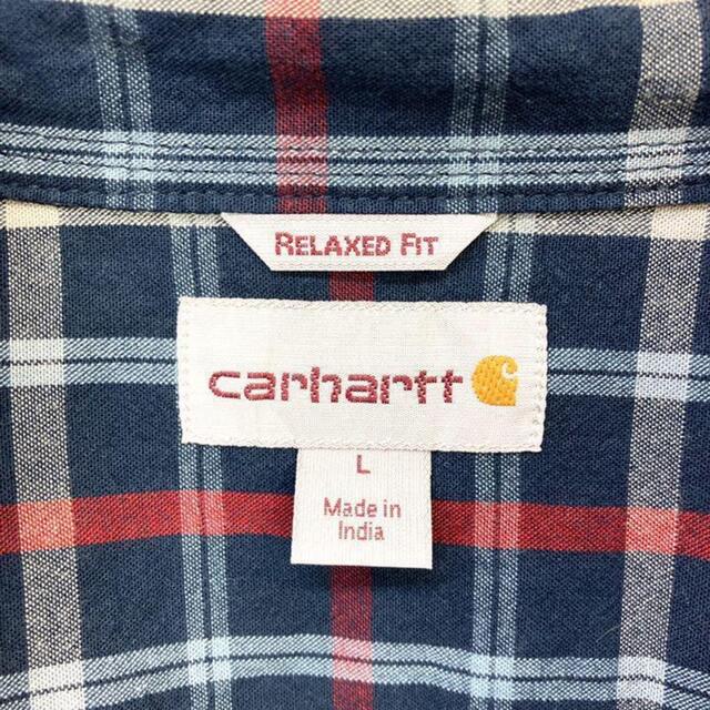 carhartt(カーハート)の希少 90s カーハート チェックシャツ タグロゴ ビッグシルエット 美品 メンズのトップス(シャツ)の商品写真