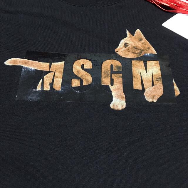 MSGM(エムエスジイエム)の新品 MSGM ねこ ロゴ 長袖 スウェットシャツ 猫 ネコ レディースのトップス(トレーナー/スウェット)の商品写真