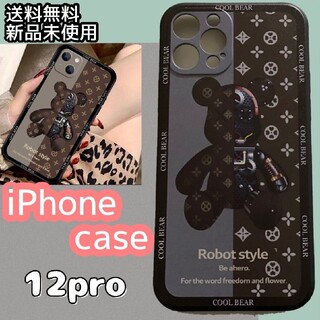 iPhone12Pro ケース2 お洒落 韓国 カップル お揃い シンプル くま