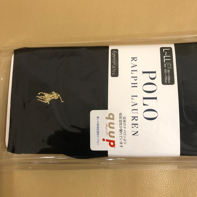 POLO RALPH LAUREN(ポロラルフローレン)の新品　レディース  ポロラルフローレン　10分丈黒レギンス　日本製　L〜LL寸 レディースのレッグウェア(レギンス/スパッツ)の商品写真