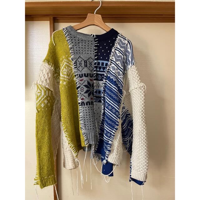 Discoverd  ニット　Nordic Collage Sweater