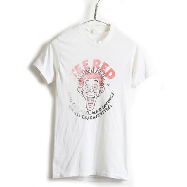 80's USA製 ビンテージ □ 企業物 キャラクター プリント 半袖 Tシャの