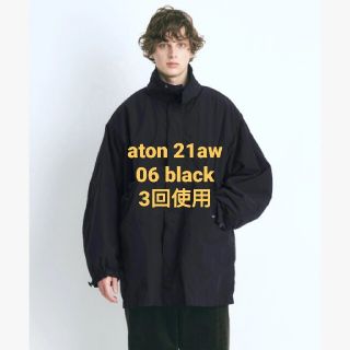 ATON  AW AIR SHORT MODS COAT 06 black