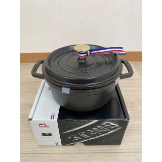 ストウブ(STAUB)の【471】ストウブ ピコ ココット ラウンド 18cm black(鍋/フライパン)