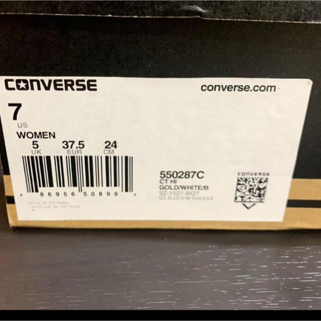 CONVERSE(コンバース)のハワイ購入　新品・希少　コンバース　限定デザイン　GLD 24cm 箱 レディースの靴/シューズ(スニーカー)の商品写真