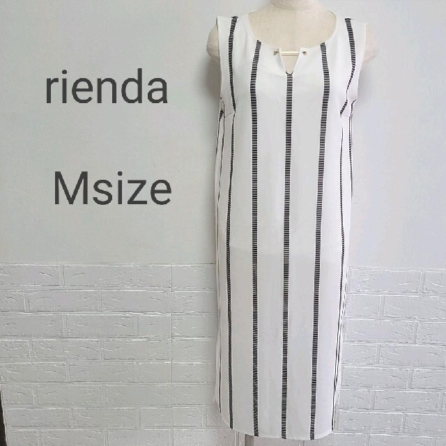 rienda(リエンダ)のちゅーこ様専用　rienda 　ストライプ　ノースリーブ　ロングワンピース レディースのワンピース(ロングワンピース/マキシワンピース)の商品写真