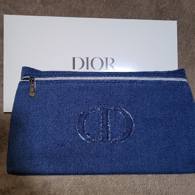 Dior ディオール デニムポーチ クラッチバッグ ノベルティ レディースのファッション小物(ポーチ)の商品写真