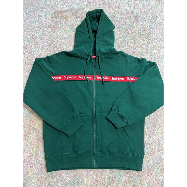 Supreme(シュプリーム)のSupreme Text Stripe Zip Up Hooded M パーカー メンズのトップス(パーカー)の商品写真