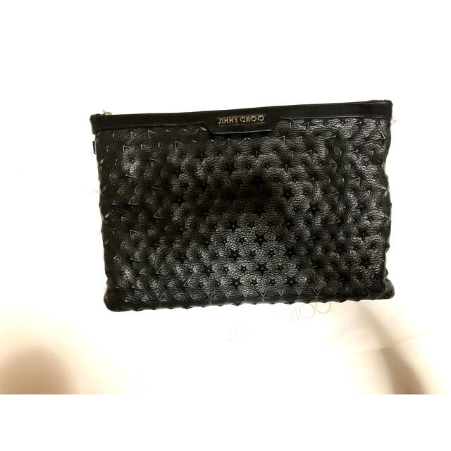 【ジミーチュウ】 クラッチバッグ セカンド スター A4収納 ブラック レザー 【ジミーチュウ】 クラッチバッグ セカンド スター A4収納 ブラック レザー その他 業界最安値