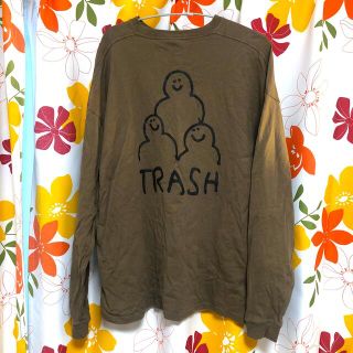 フリークスストア(FREAK'S STORE)のMark Gonzales / マークゴンザレス  長袖Tシャツ　ブラウン　S(Tシャツ/カットソー(七分/長袖))