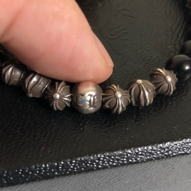 Chrome Hearts(クロムハーツ)のクロムハーツ　CHROME HEARTS  BEAD ブレス６mm メンズのアクセサリー(ブレスレット)の商品写真