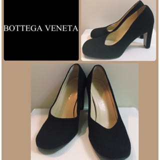 ボッテガヴェネタ(Bottega Veneta)のボッテガヴェネタ♡ブラック フェルト ラウンドパンプス♡(ハイヒール/パンプス)