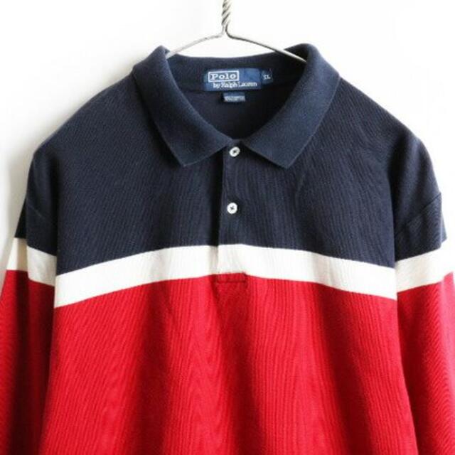 90's 大きいサイズ XL ■ POLO ポロ ラルフローレン トリコカラー39s大きいサイズXL