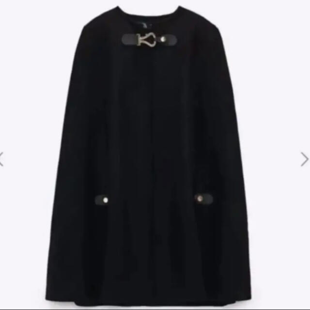 ZARA  バックル付きケープ　コート