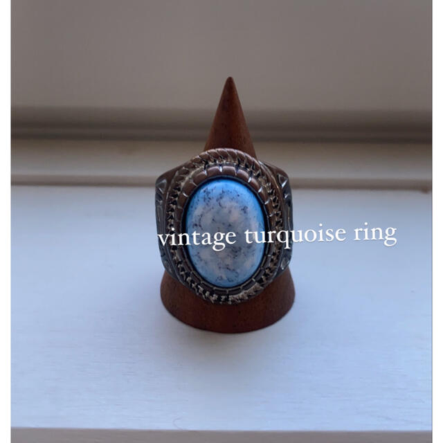 【OLD】vintage ターコイズ　カレッジ　リング メンズのアクセサリー(リング(指輪))の商品写真