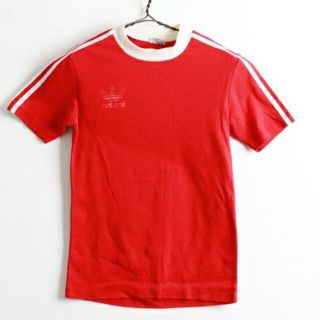 アディダス(adidas)の希少サイズS■~80's オールドアディダスADIDAS 肩3ライン入りトレファ(Tシャツ(半袖/袖なし))