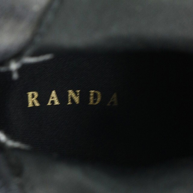 RANDA(ランダ)のランダ ショートブーツ シューズ レザー チャンキーヒール S 22.5cm 黒 レディースの靴/シューズ(ブーツ)の商品写真