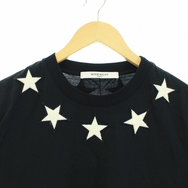 GIVENCHY ジバンシィ ネックスターパッチ クルーネック Tシャツ ブラック 17S-7000-651