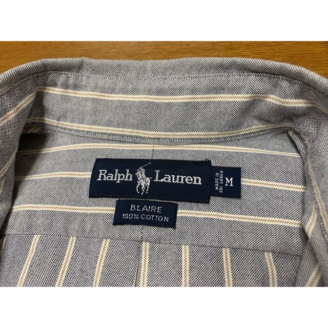 Ralph Lauren(ラルフローレン)の最終価格‼️【POLO】90s ラルフローレン ストライプシャツ　古着 刺繍ロゴ メンズのトップス(シャツ)の商品写真