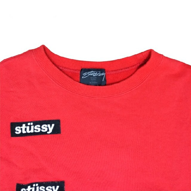 STUSSY(ステューシー)のきのこのおばさん様専用　stussy　スウェット　トレーナー　ボックスロゴ　刺繍 レディースのトップス(トレーナー/スウェット)の商品写真
