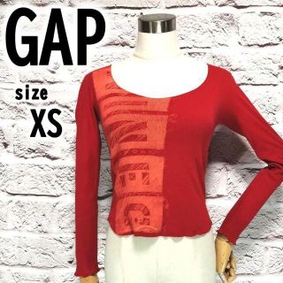 【XS】 GAP ギャップ アメリカ製 レディース Tシャツ 長袖 薄手(Tシャツ(長袖/七分))