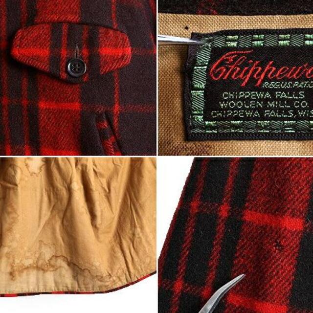 40s ビンテージ □ Chippewa バッファロー チェック ヘビー ウール