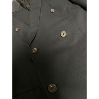 ヨウジヤマモト コットンギャバダブルジャケットコート