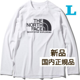 ザノースフェイス(THE NORTH FACE)のノースフェイス  ロングスリーブGTDロゴクルー（メンズ）L NT12093 W(Tシャツ/カットソー(七分/長袖))