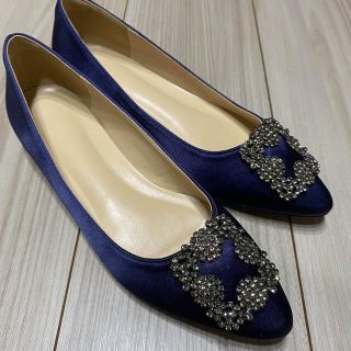 MANOLO BLAHNIK - マノロブラニク ハンギシ風 フラットシューズ