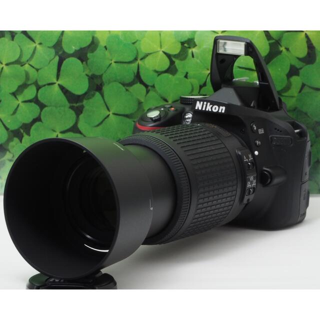 【美品】スマホへ転送も可能❤️高画質Nikon D3300望遠レンズ❤️フード付