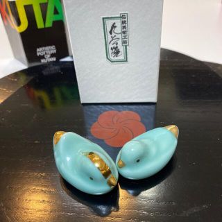 新品　九谷焼　夫婦　おしどり　箸置き(カトラリー/箸)