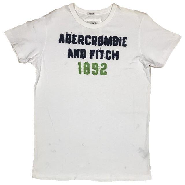 アバクロンビーアンドフィッチ 1892パッチ 半袖 Tシャツ ホワイト L
