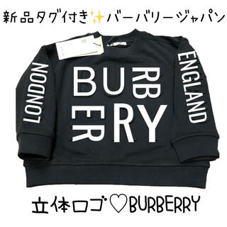 BURBERRY - 新品タグ付き　バーバリージャパン　立体ロゴ　エンボスロゴ　スウェット　トレーナー