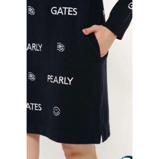 公式の店舗 【PEARLY GATES】WJQ+刺繍 モックネックニットワンピース