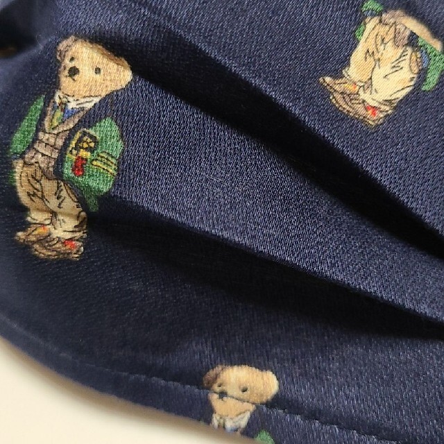 POLO RALPH LAUREN(ポロラルフローレン)のマスクカバー・インナーマスク(グリーンジャケットPLベア) ハンドメイドのファッション小物(その他)の商品写真