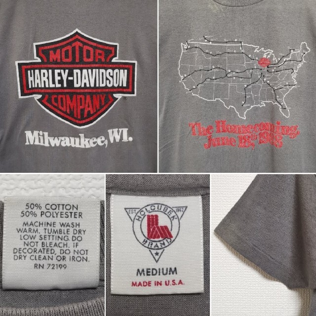 Harley Davidson(ハーレーダビッドソン)の80s ハーレーダビッドソン HARLEY DAVIDSON Tシャツ USA製 自動車/バイクのバイク(その他)の商品写真